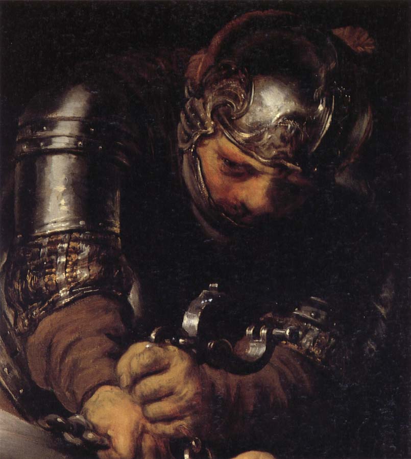 Rembrandt van rijn Details of the Blinding of Samson